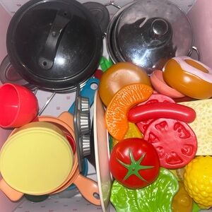 Pretend Play Kitchen Food Set for Kids - Multi-Color